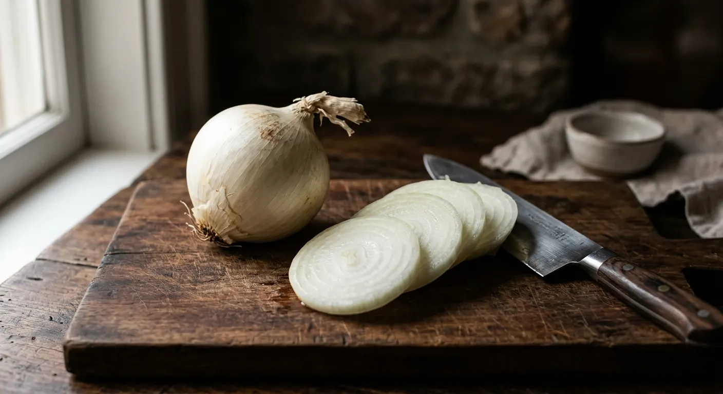 Frische weisse Zwiebel