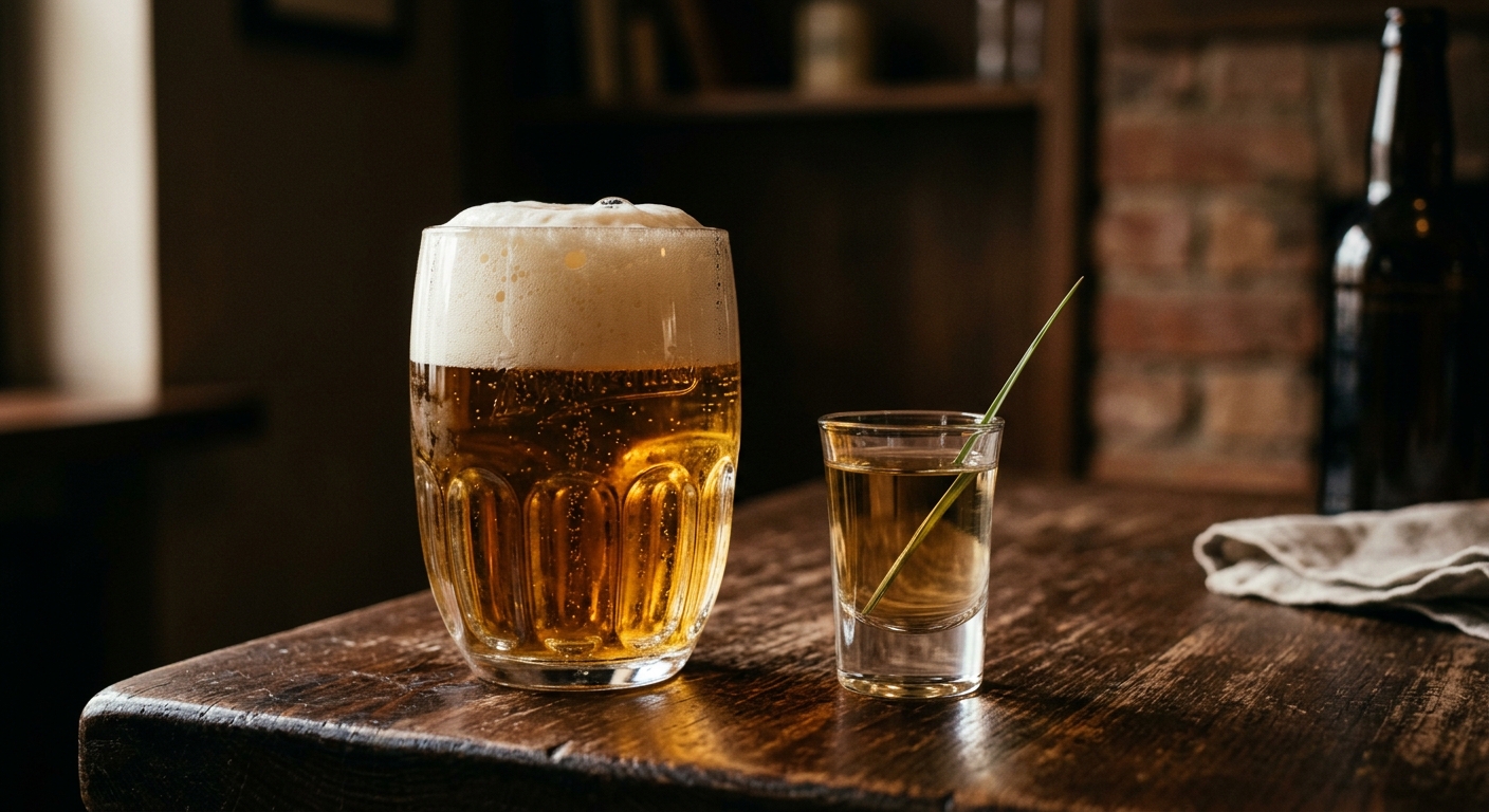 Żubrówka or Polish beer