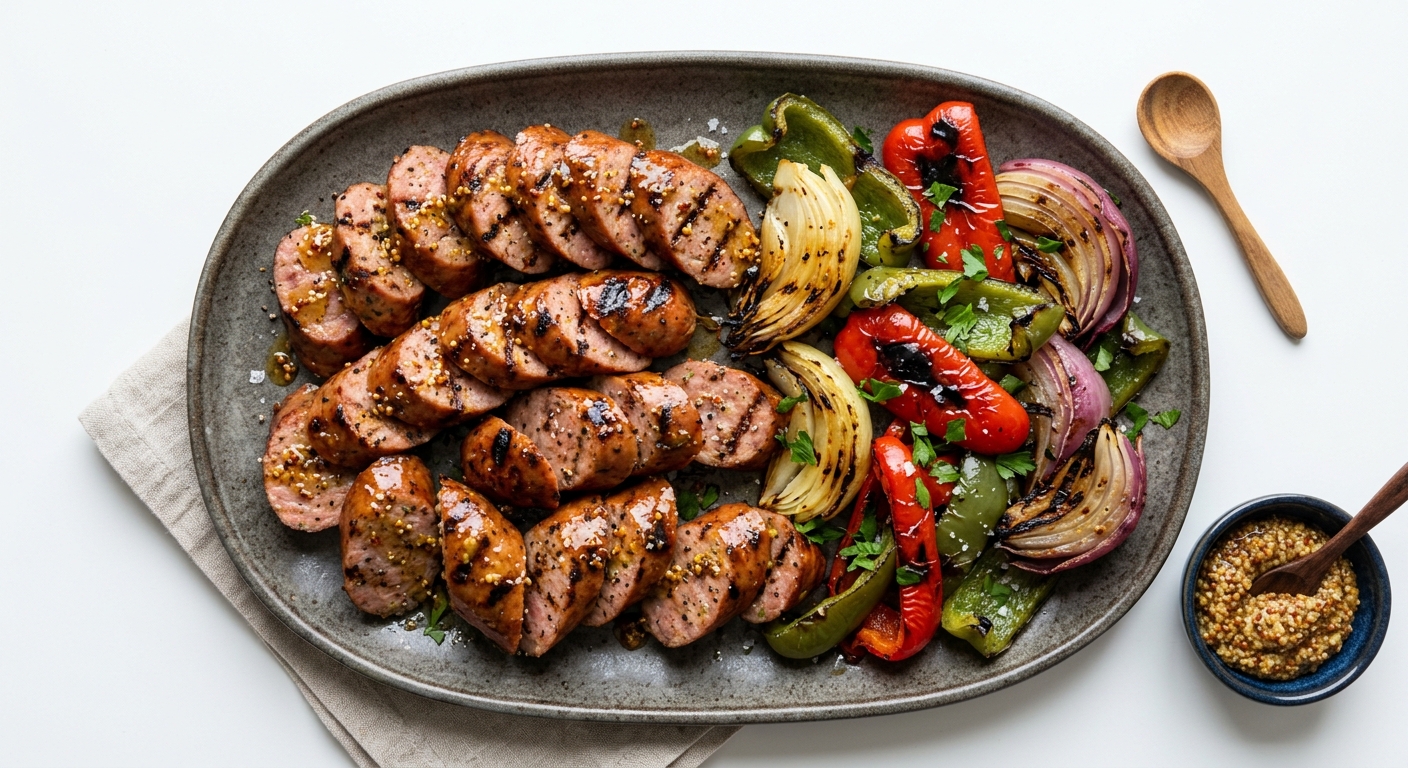 BBQ Farmer's Sausage with Peppers