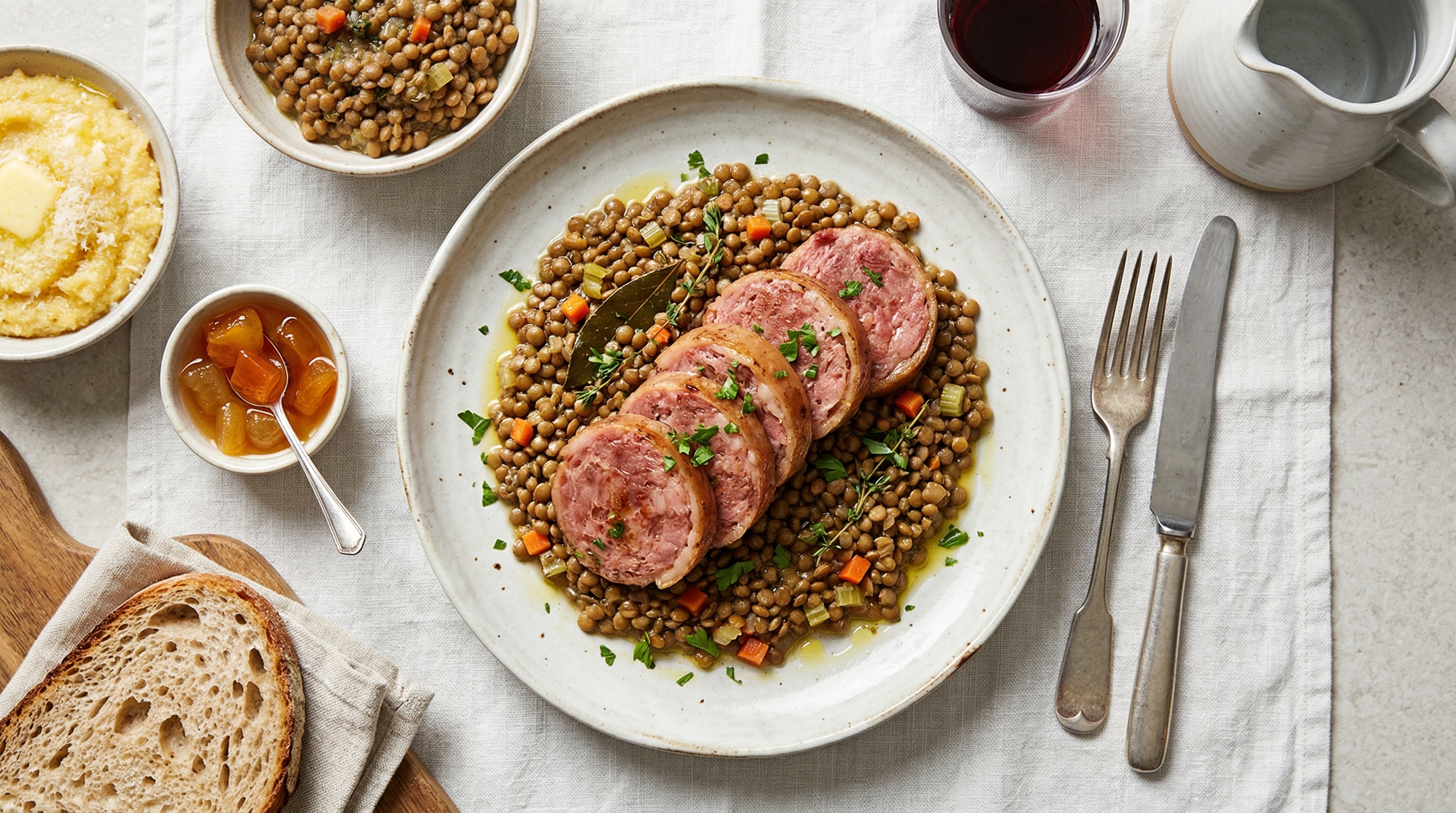 Classic Cotechino with Lentils