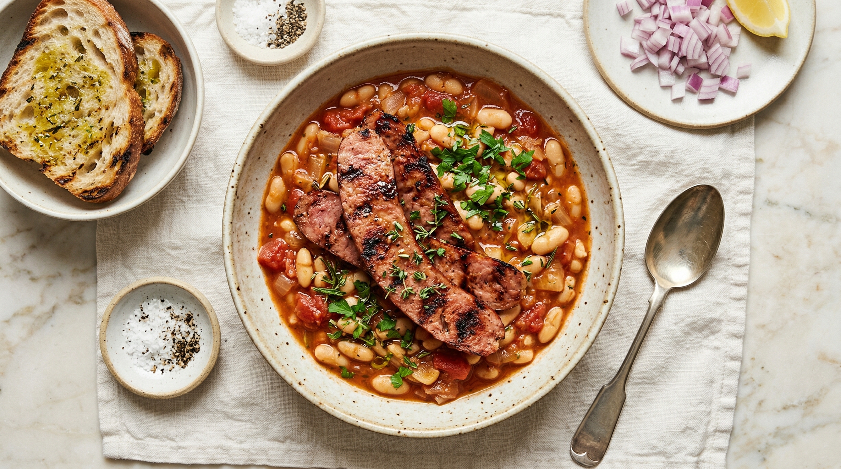 Half-Smoke & White Bean Ragout