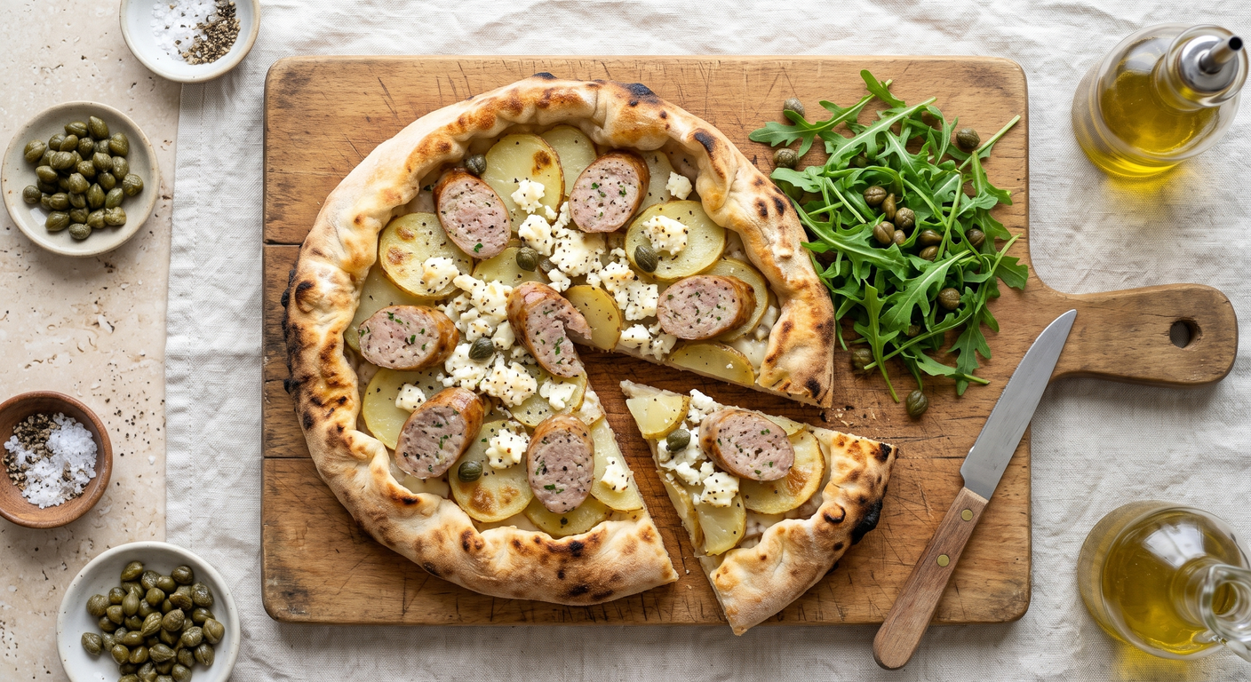 Gozitanische Ftira mit maltesischer Wurst