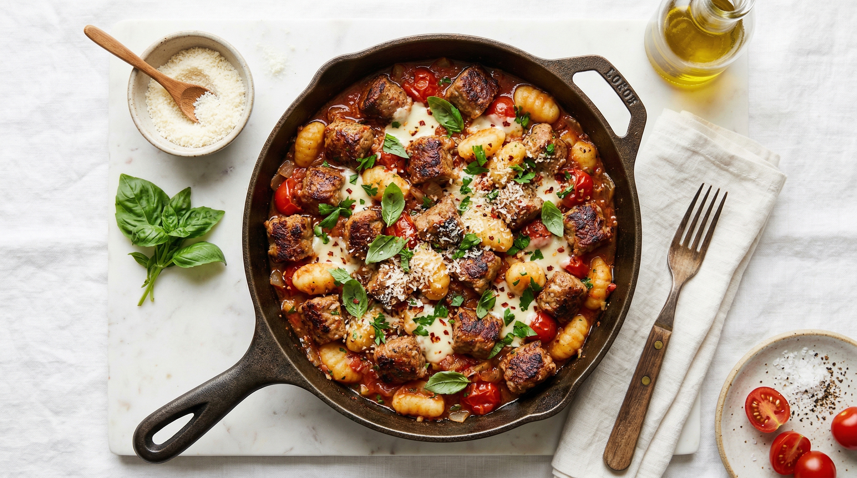 Italian Sausage and Gnocchi Skillet