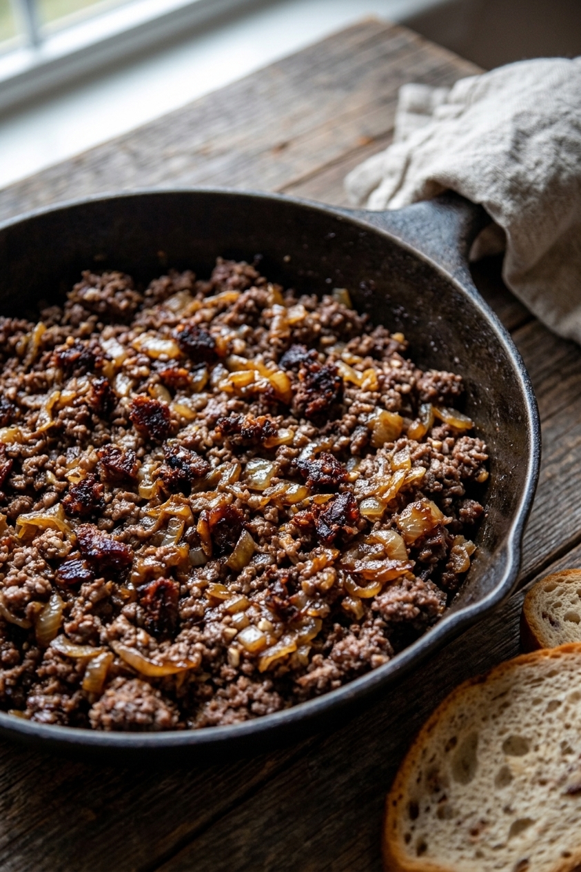 Kaszanka Smażona z Cebulką