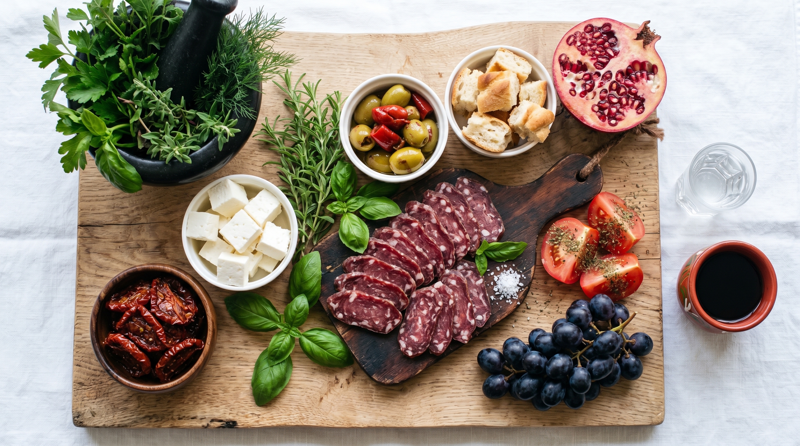 Lukanka Meze Platter with Sirene and Rakia