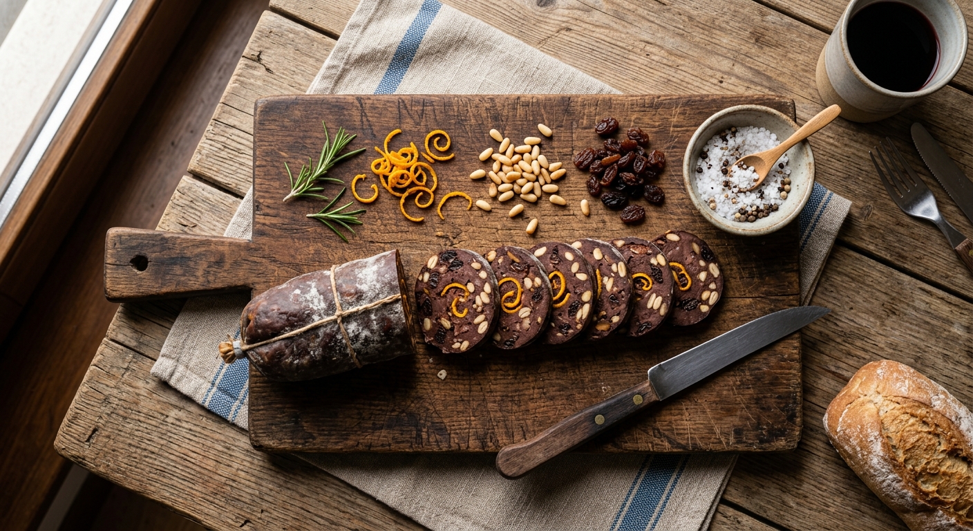 Mazzafegato Dolce with Orange Zest and Pine Nuts