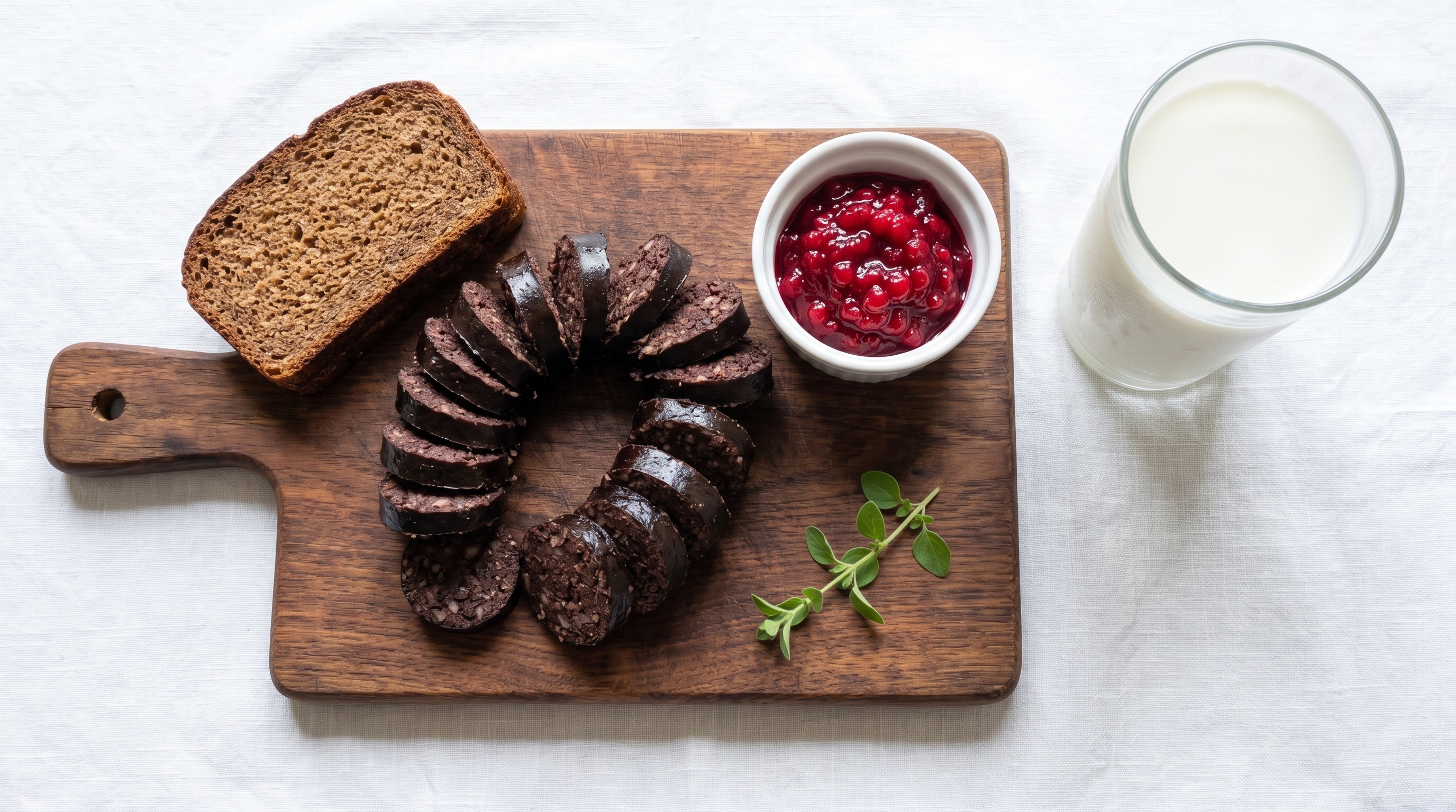 Pan-fried Mustamakkara with Lingonberry Jam