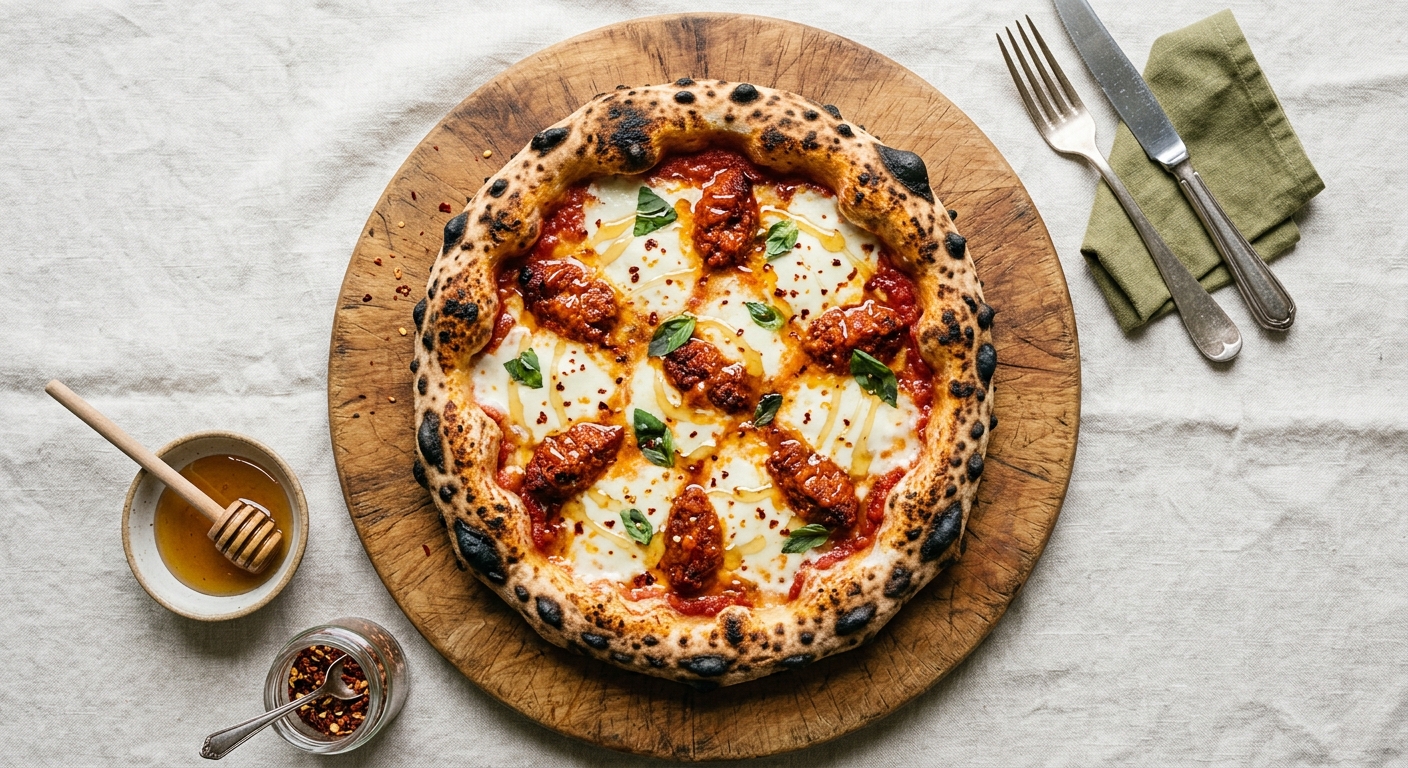 'Nduja Pizza with Honey