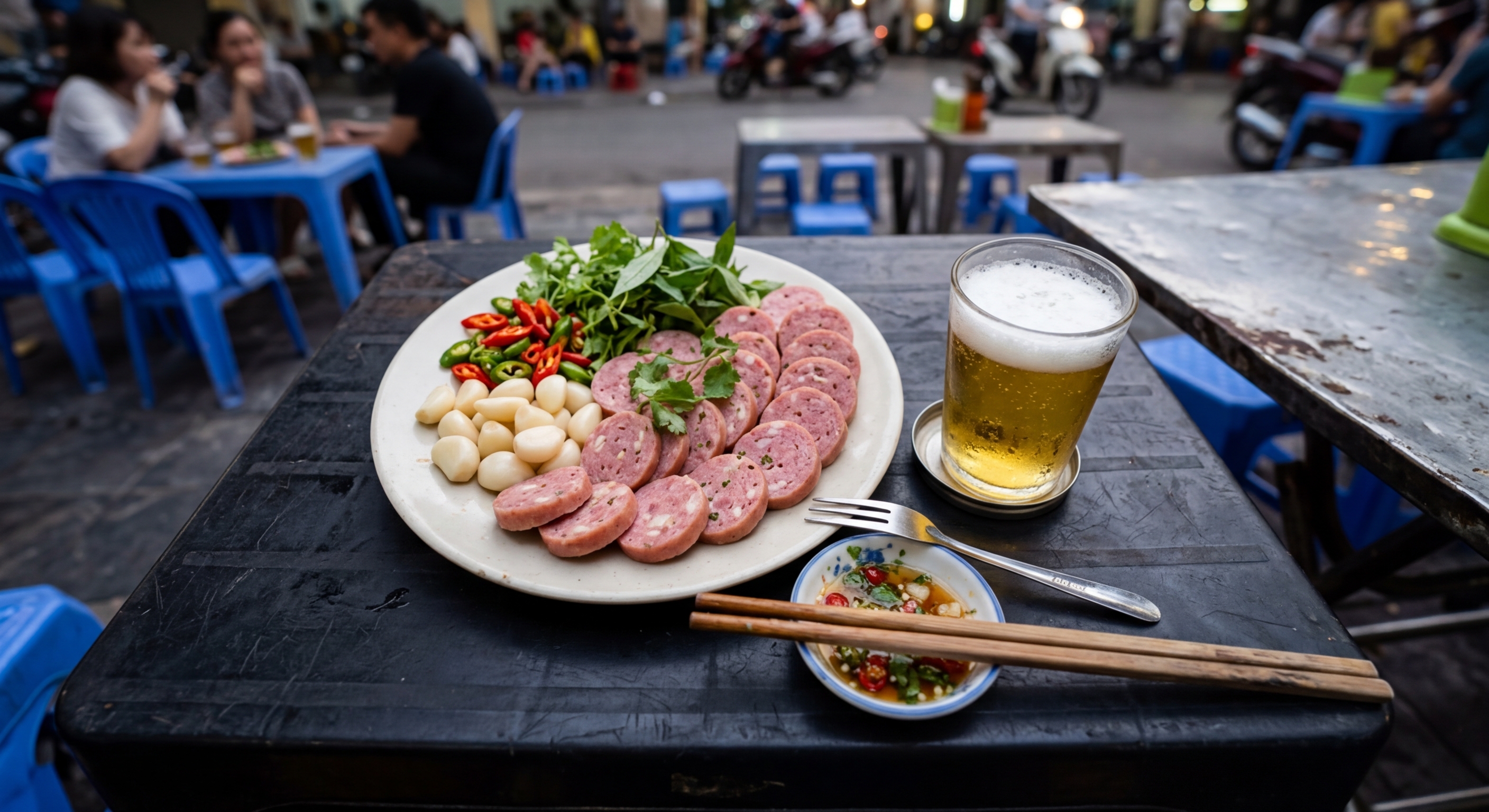 Nem Chua Bia Hơi (Beer Snack Plate)