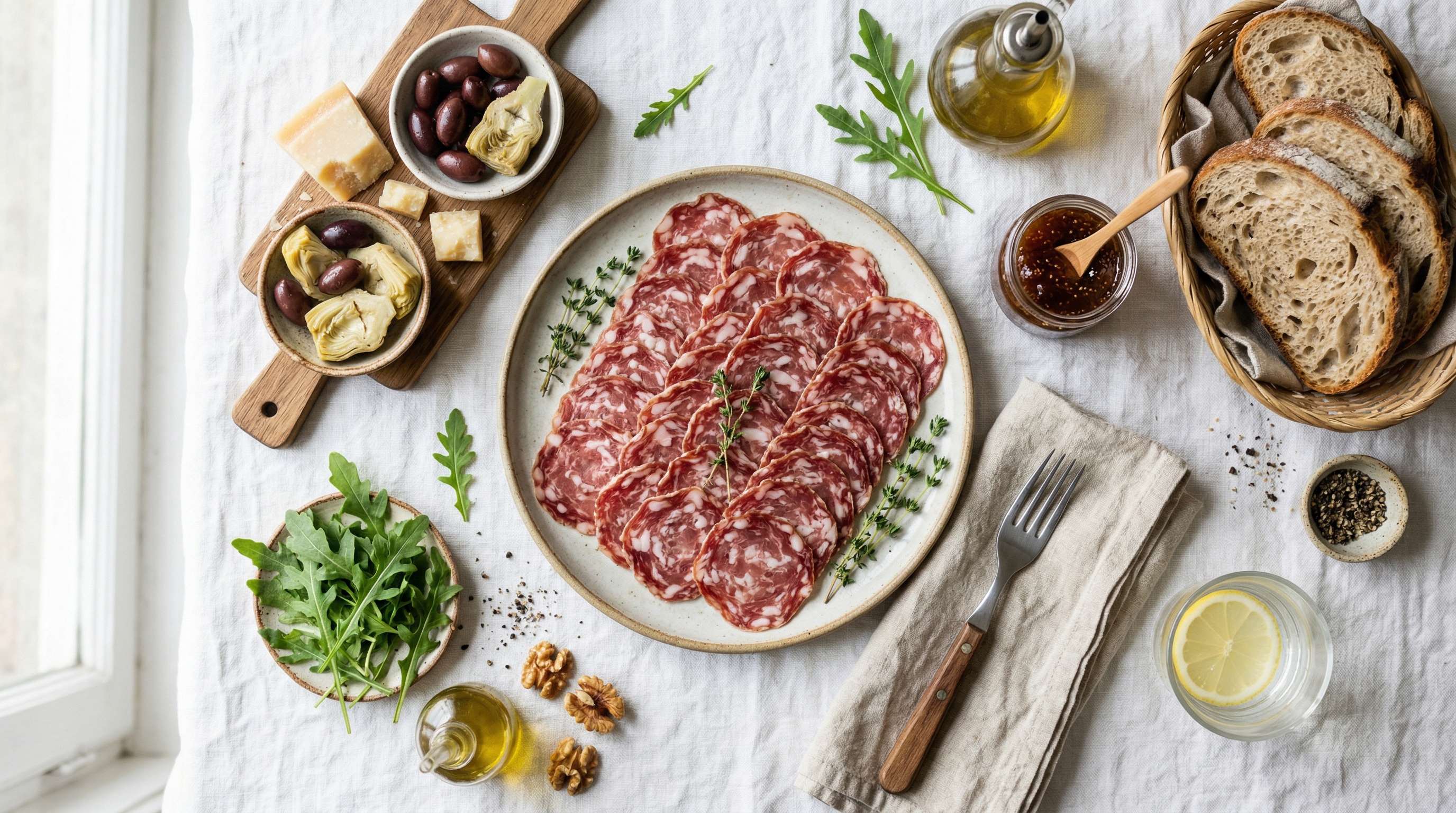 Salame Felino with Black Pepper and Garlic