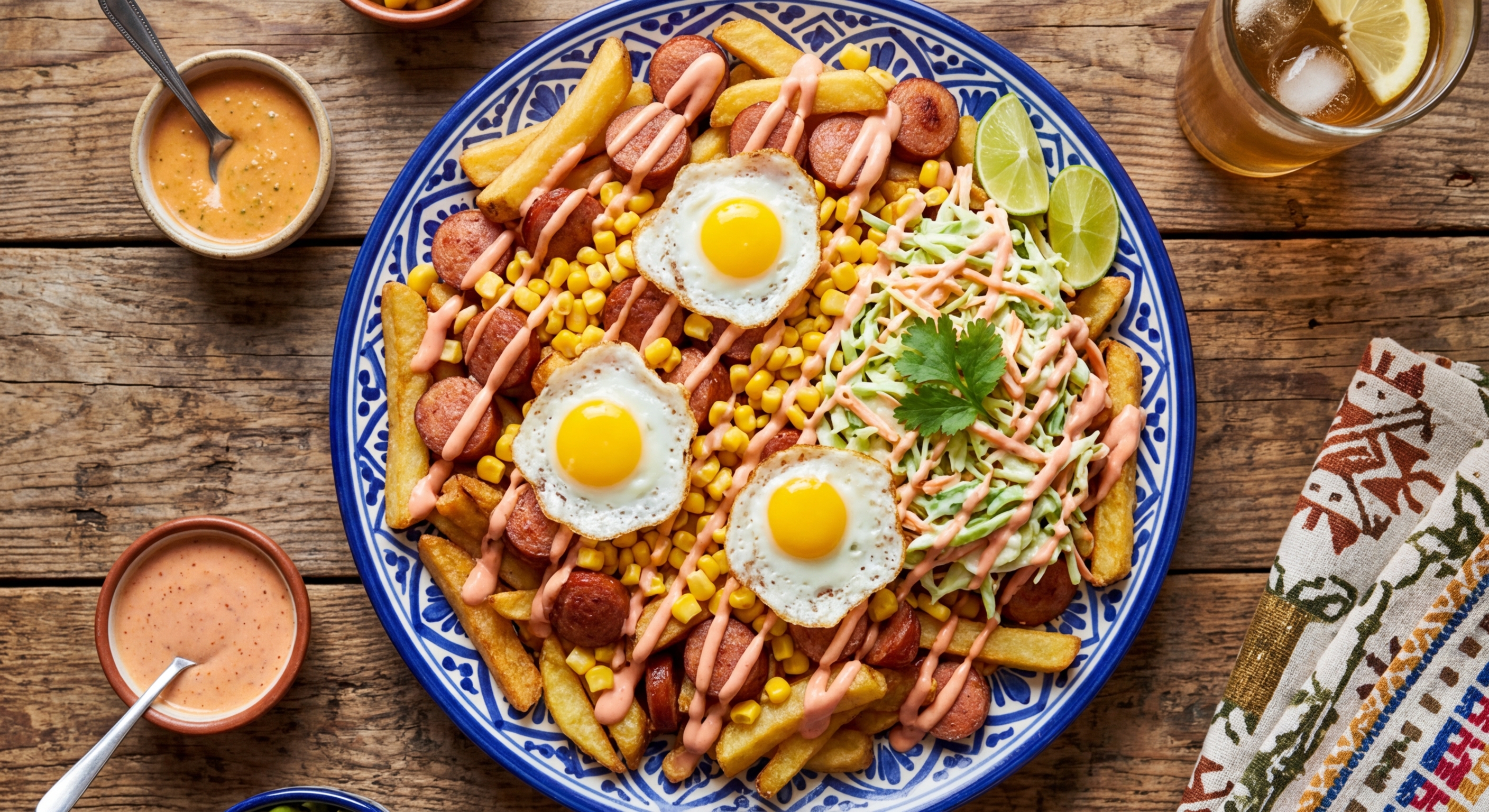 Salchipapa Colombiana