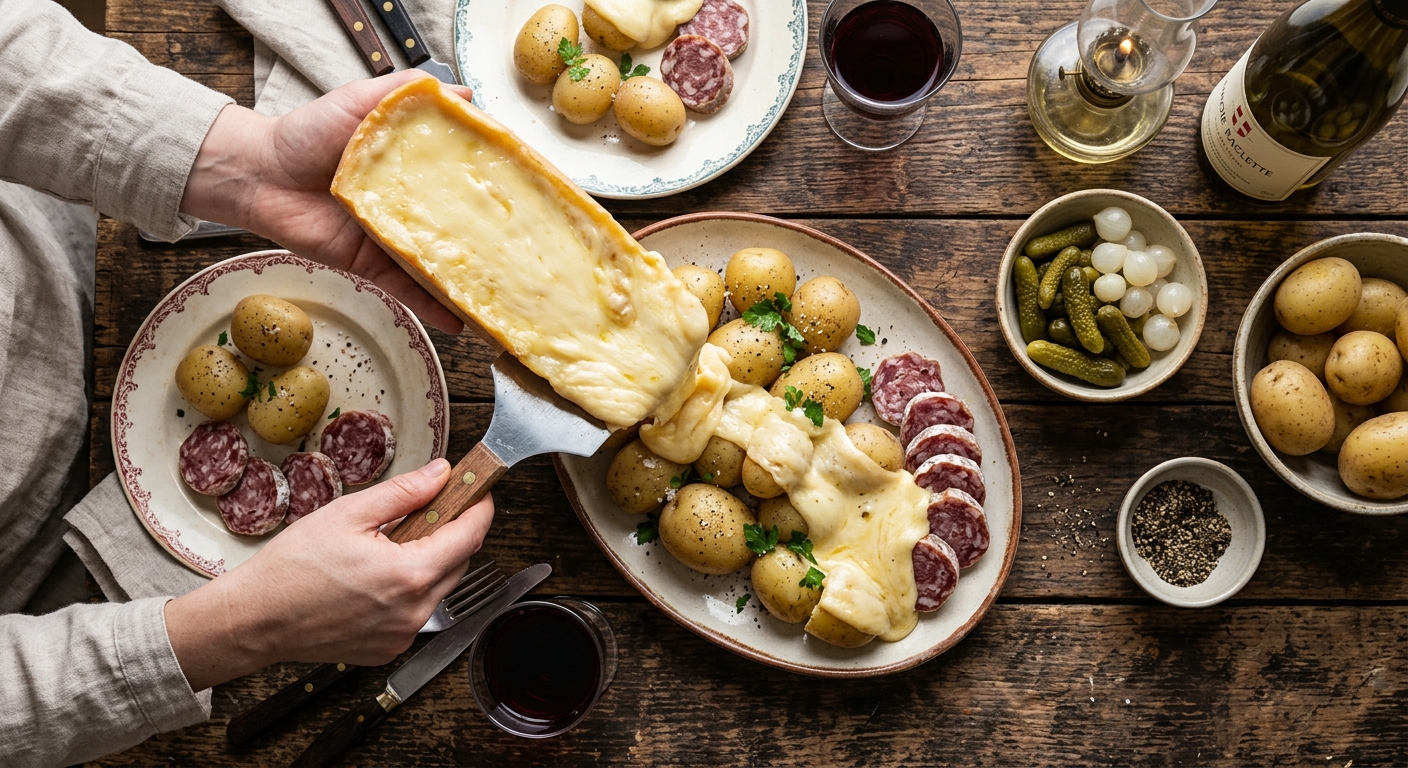 Raclette with Saucisson Sec