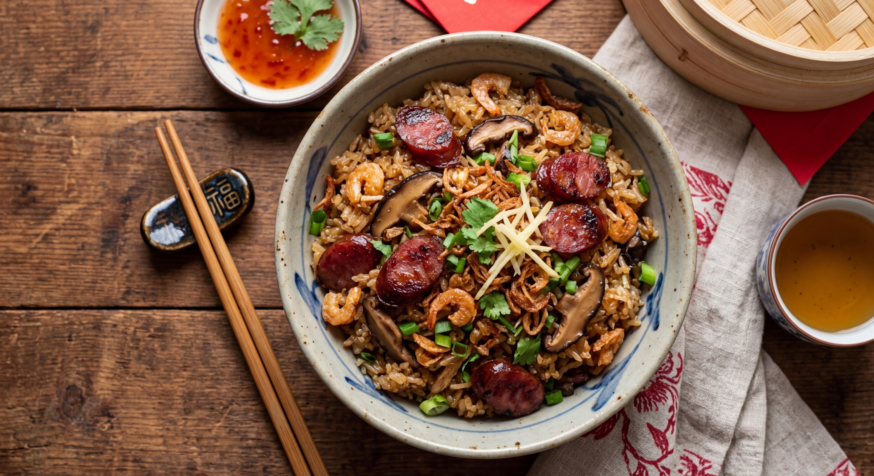 Taiwanese Sausage Sticky Rice (油飯)