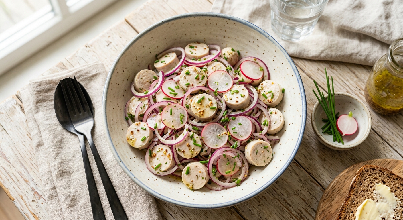 Bavarian Weisswurst Salad (Weisswurstsalat)